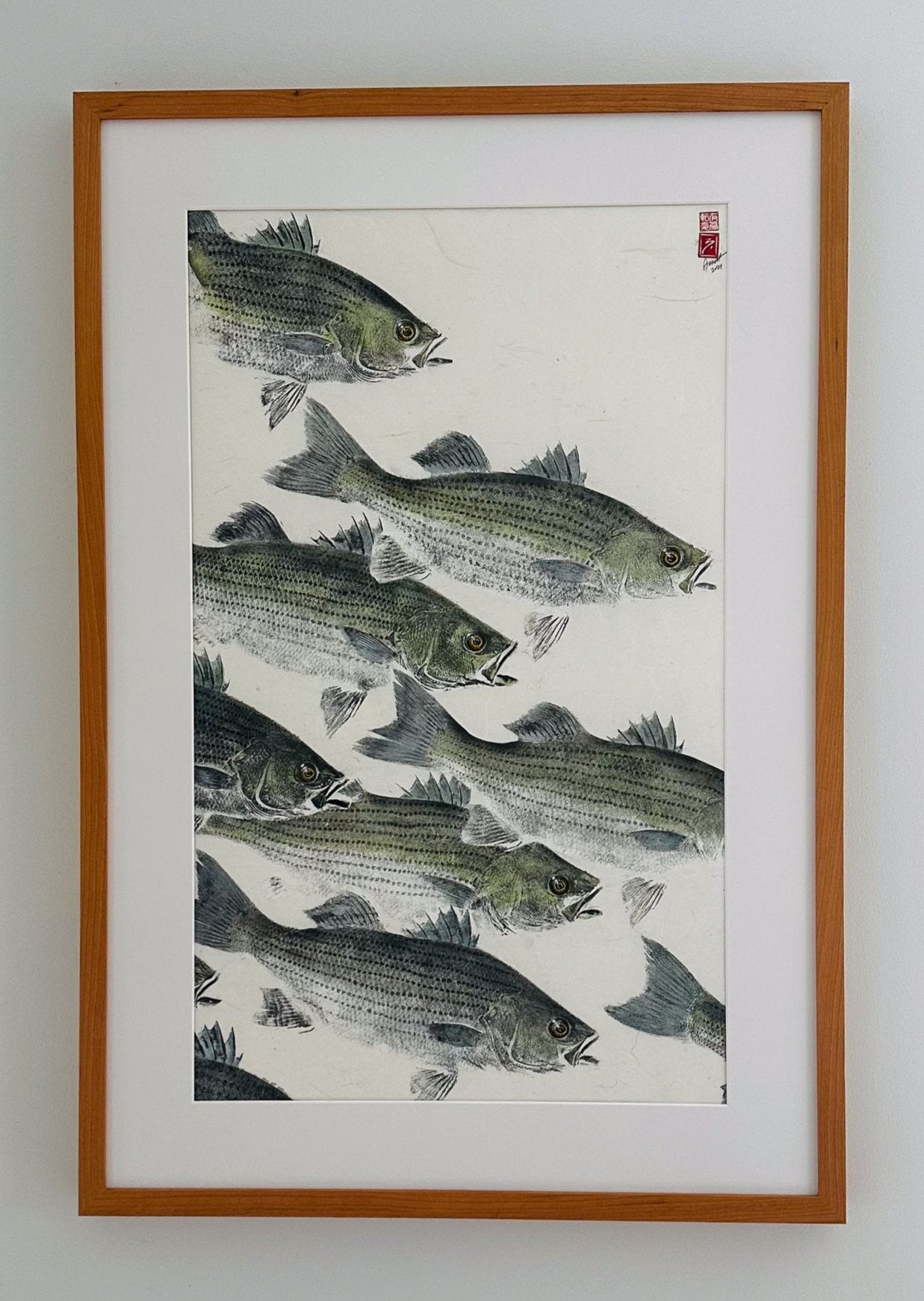 Striped Bass School - 24in x 36in